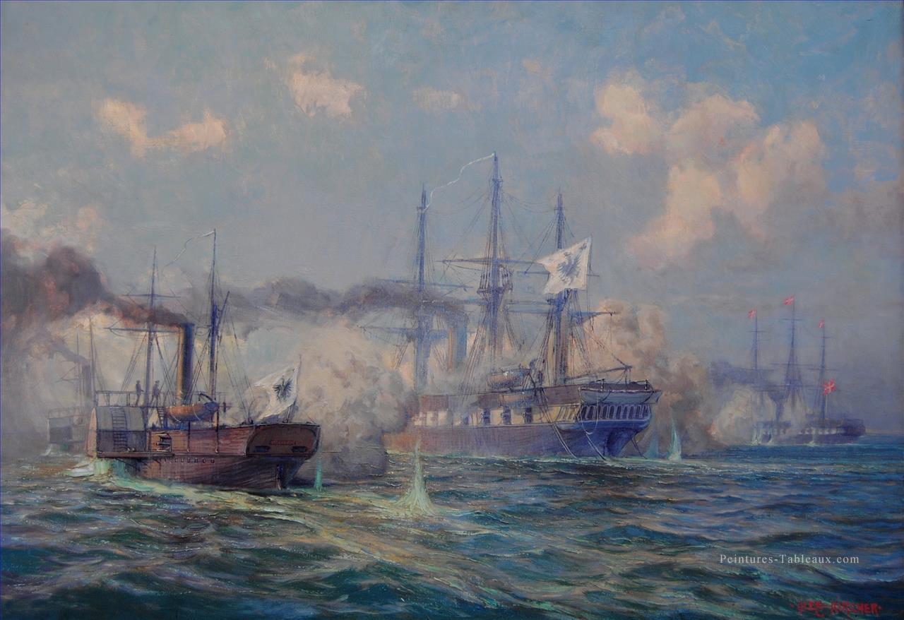 Seegefecht bei Jasmund Batailles navale Peintures à l'huile